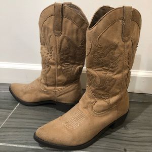 Tan cowboy style boots